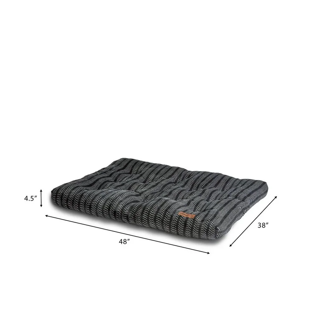 Tufted Pillow Pet Bed, Extral Large, Black, 38